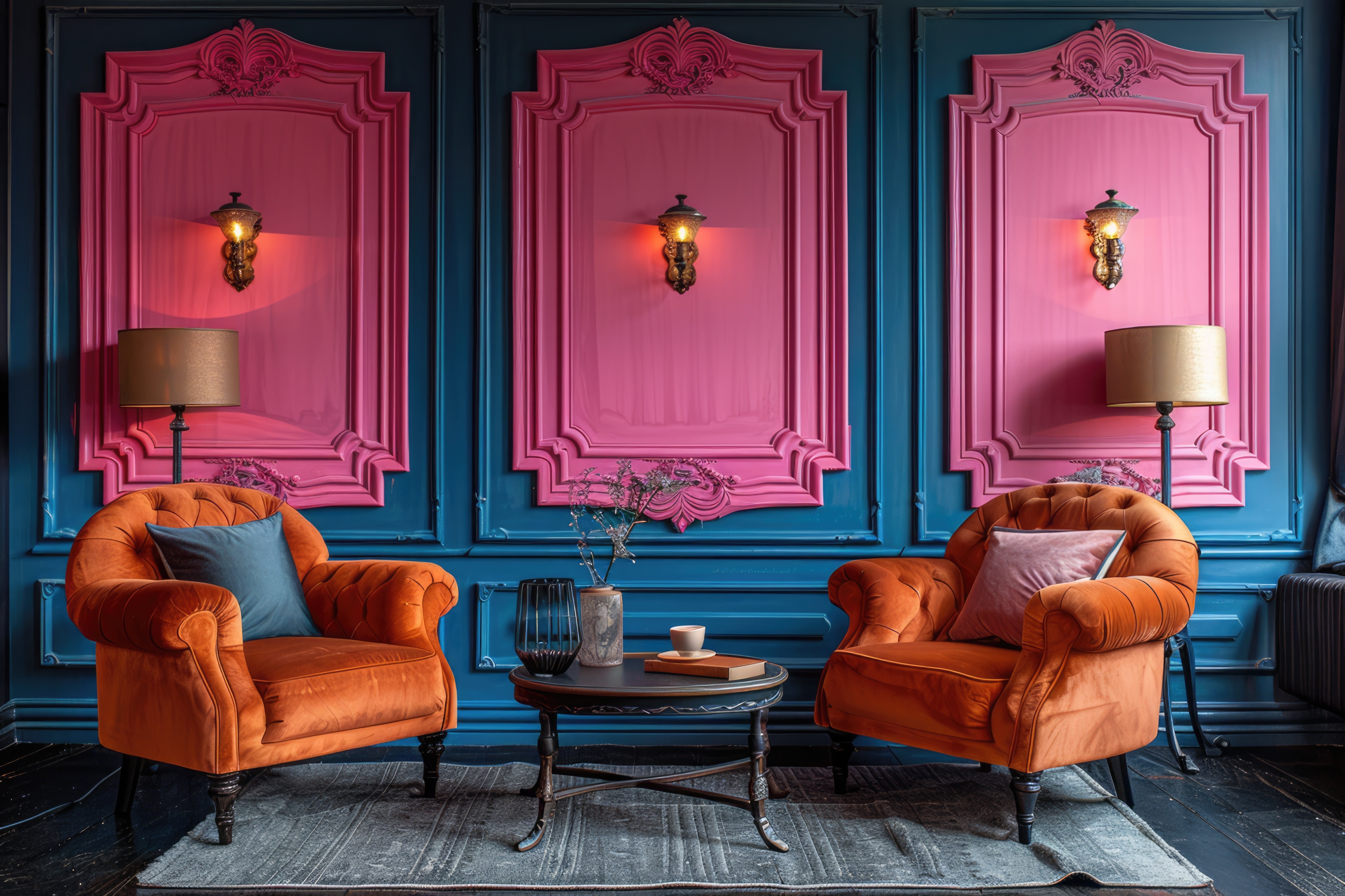 Interior room painting project with updated walls and trim