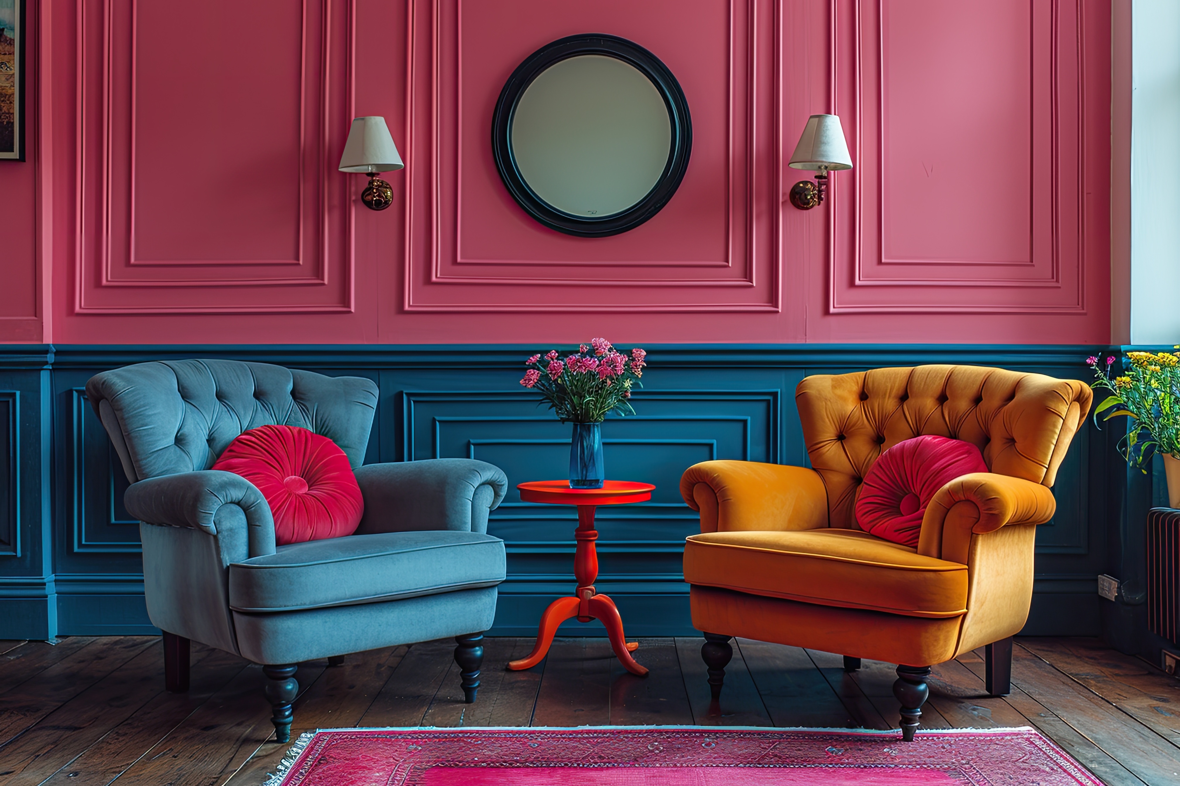 Finished interior room painting project