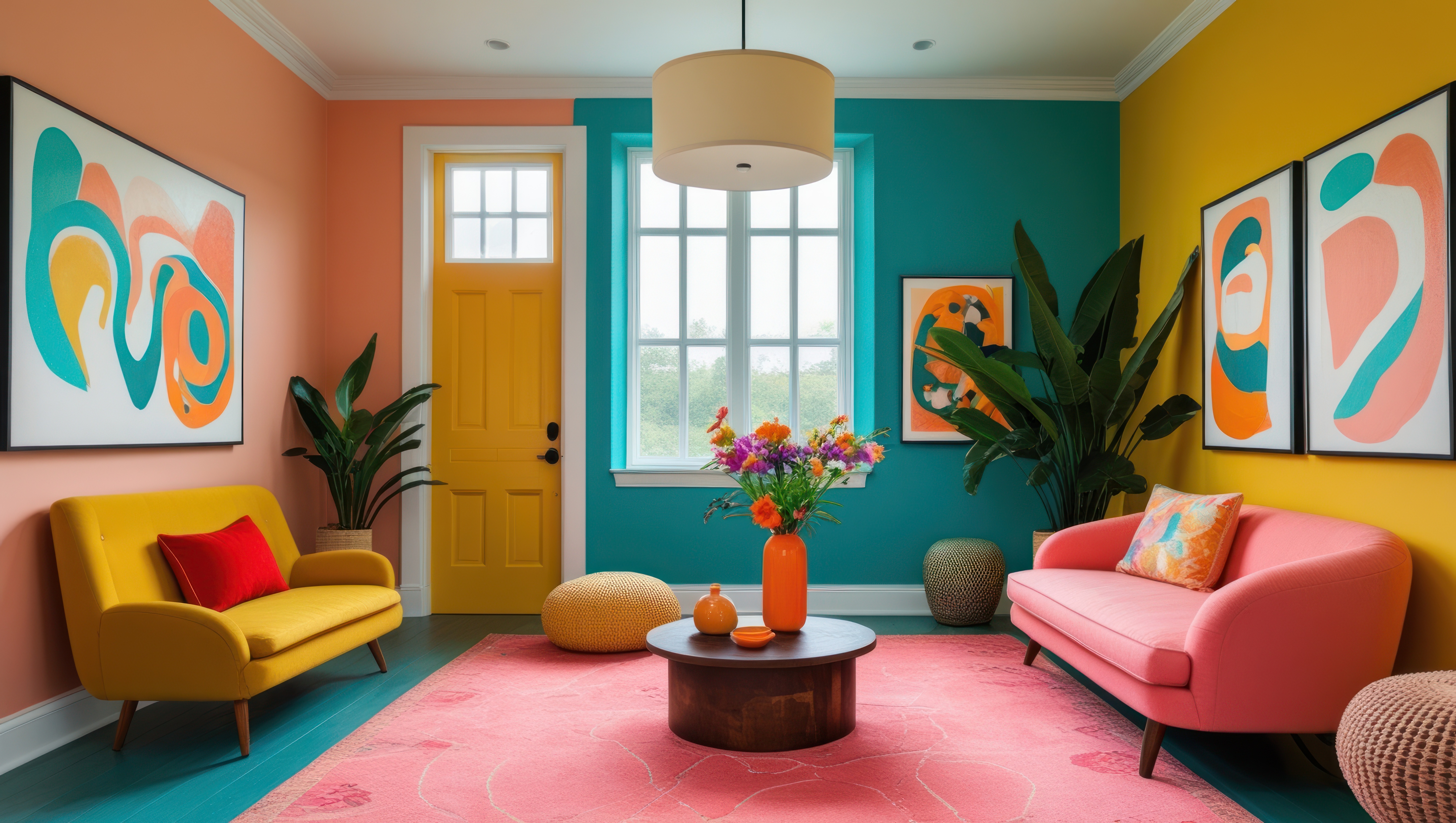 Room painting project with custom multiple colors